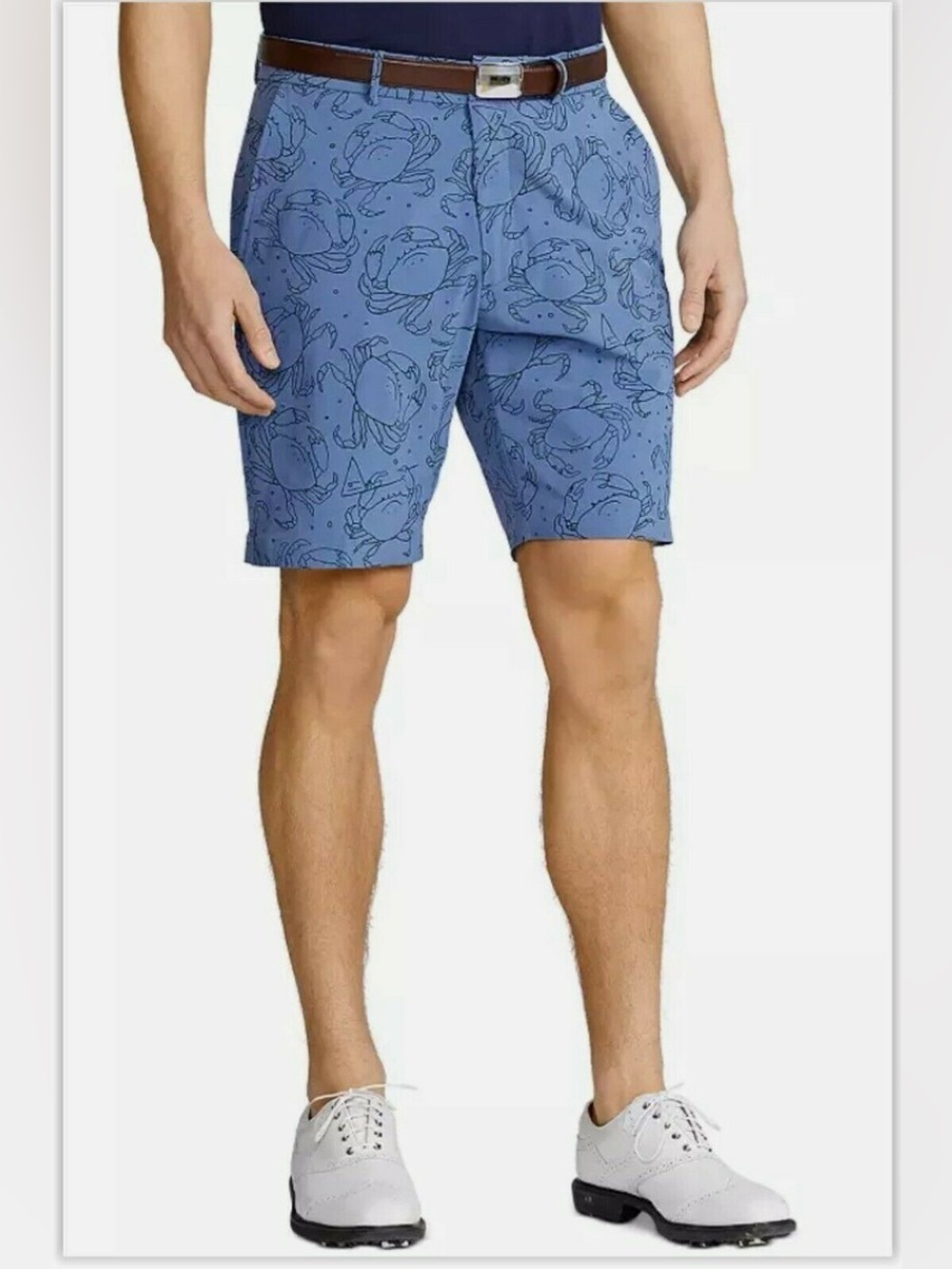 Polo Ralph Lauren Golf Classic-Fit Stretch 9" Happy Crab Shorts Blue Size 33